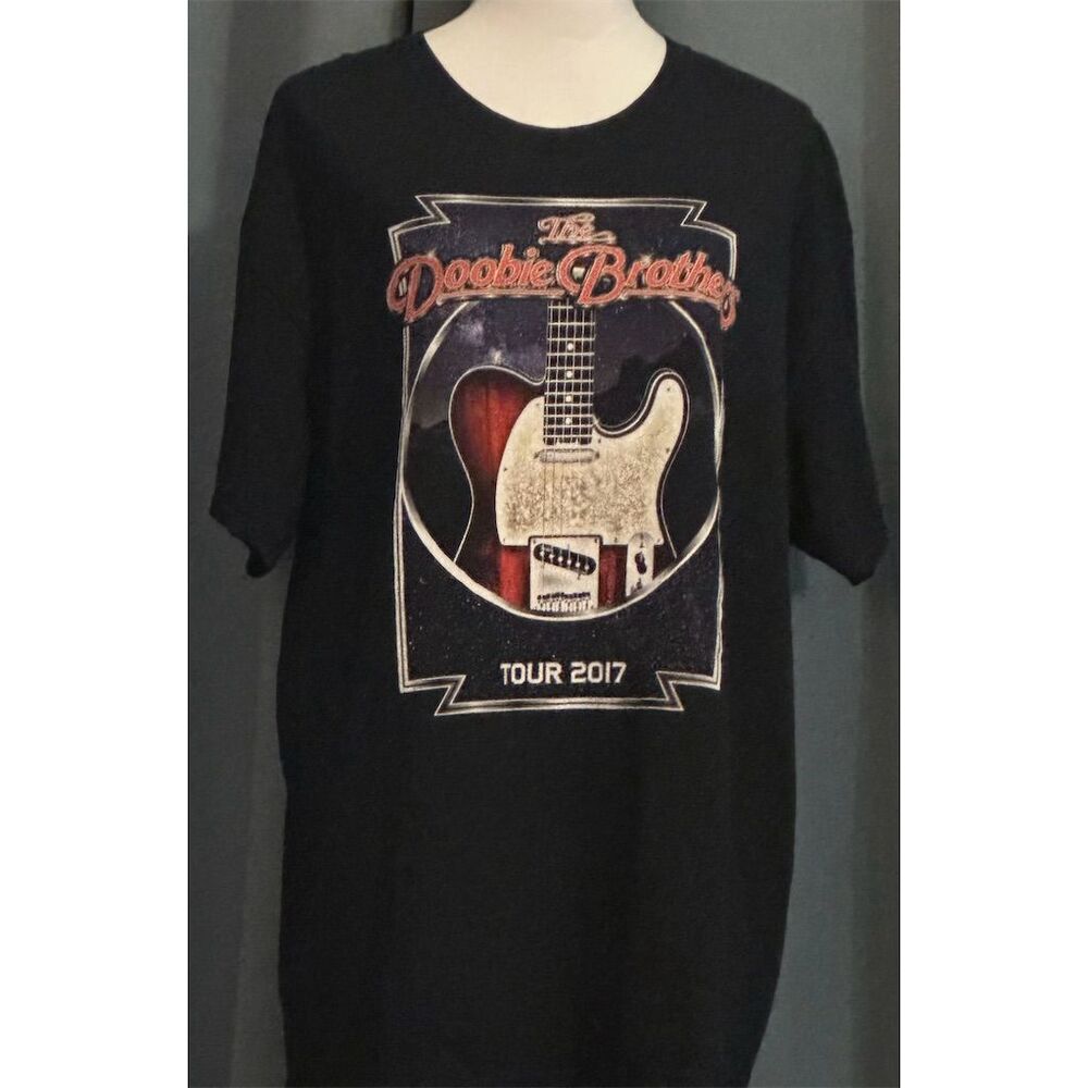 The Doobie Brothers 2017 Tour Men's XL Black Graphic T-Shirt